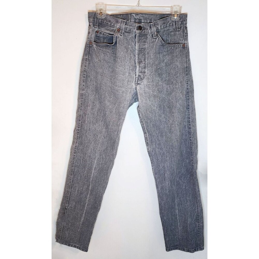 Levis 501 Jeans Men 36x32 Gray Straight leg Button Fly Denim Classic Cotton